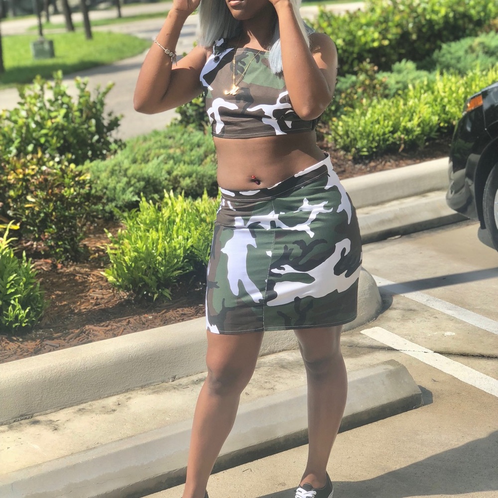 Two piece , custom camo outfit : fits a medium